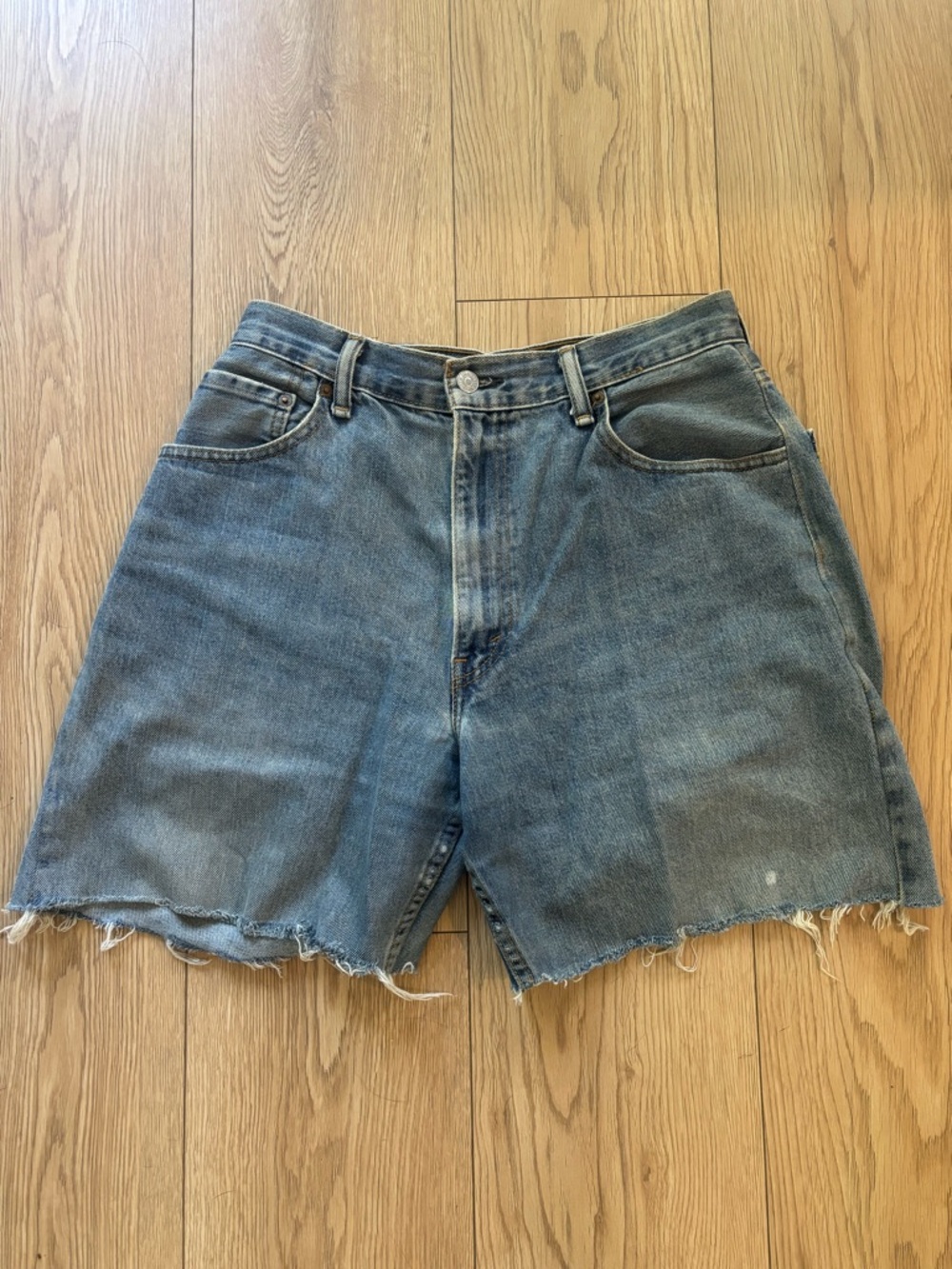 Vintage Levi’s Reworked Denim Cutoff Shorts - W35 - Medium Blue